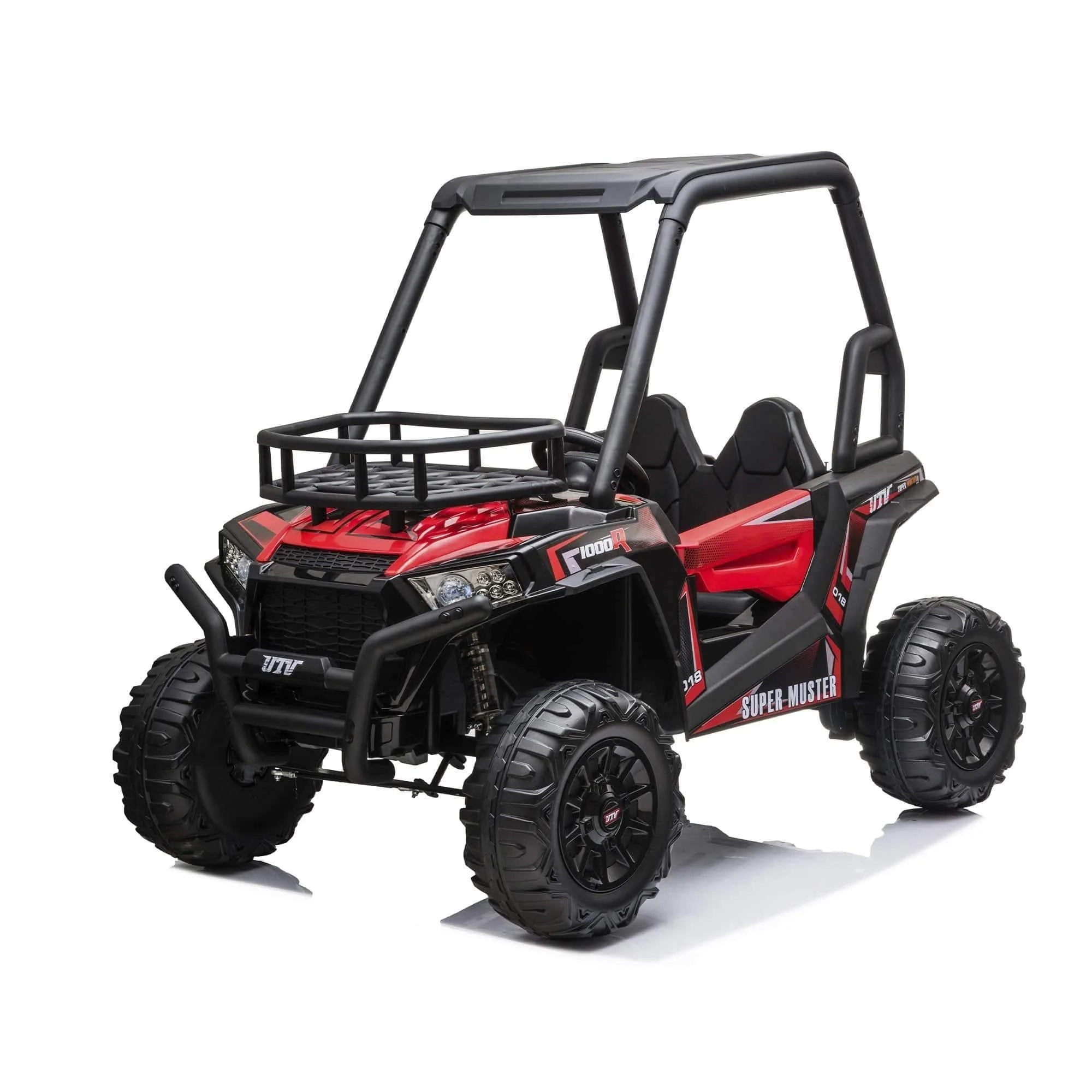 A rugged black ATV designed for kids, ready for thrilling off-road adventures.