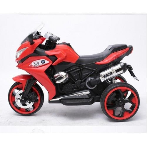 A bright red bike for kids, perfect for outdoor riding and fun adventures.