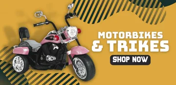 A bright pink motorbike and trike, perfect for fun rides and adventures.